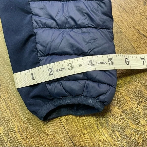 Columbia Powder Pass Hooded Jacket Light Puffer Water Resistant Men XL Coat Blue - Picture 14 of 15